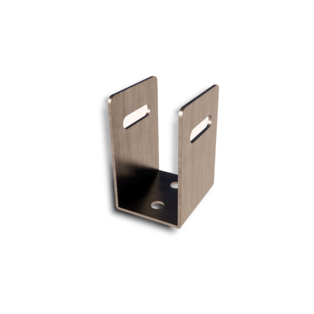 ALUMINIUM U-BRACKET, 2"