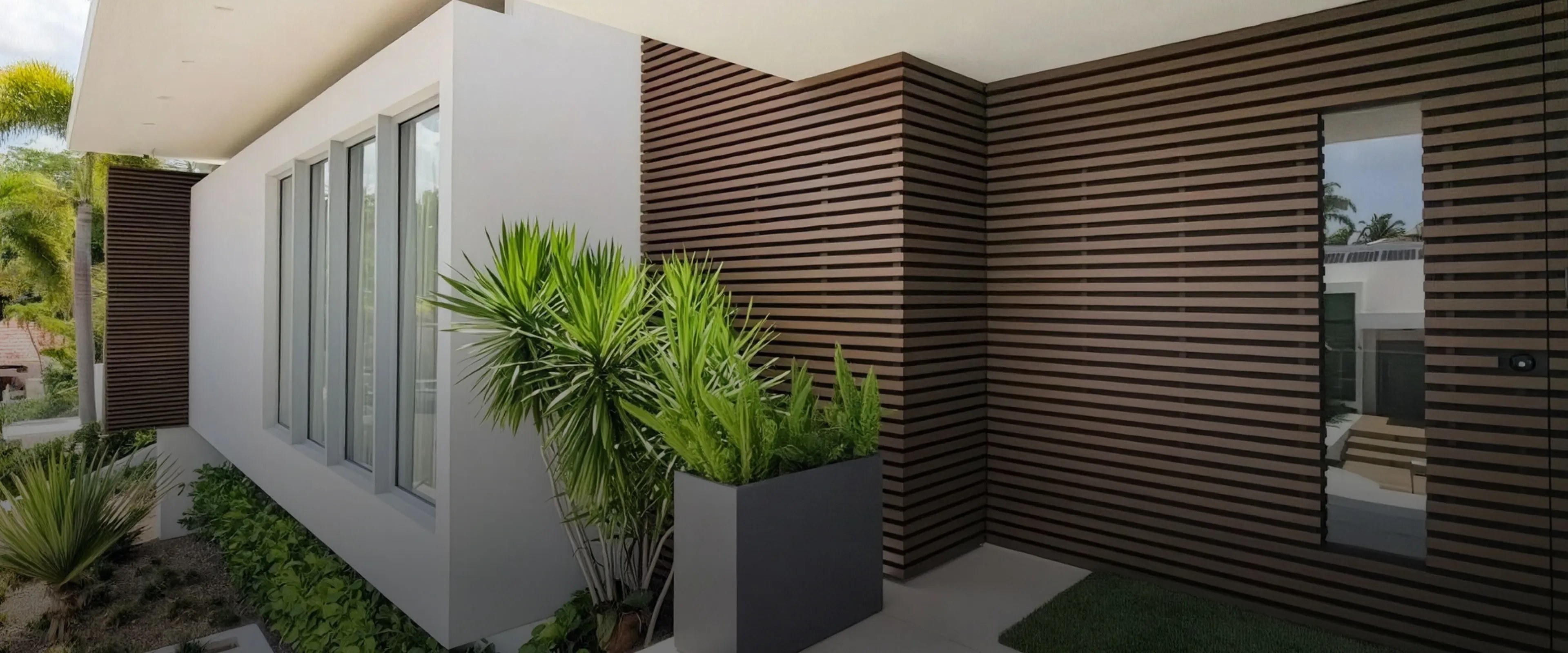 Wood-look cladding engineered for indoor and outdoor architecture